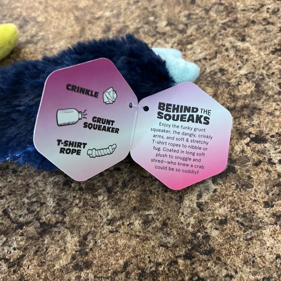 Bark Box Eddie the Yeti Crab Sniffs from the Abyss, M/L Dog Toy - Picture 5 of 5